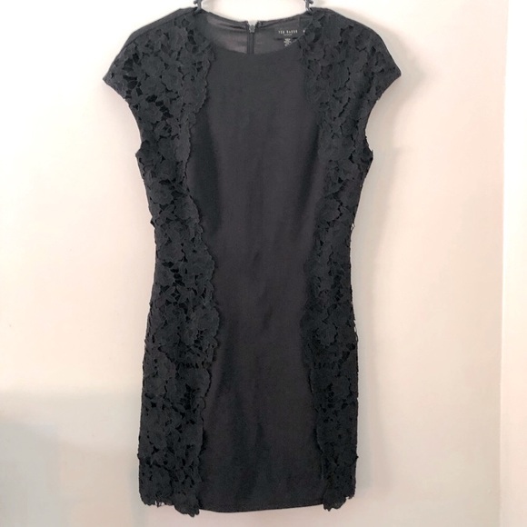 Ted Baker London Fitted Black Lace Mini Dress Size 1 (US 4) - Picture 2 of 15